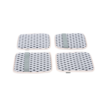 A 4 pack of autofiber bug ninja grey applicators with black design and a stretchy band.