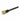 long Black brush with beige bristle head on a white background