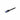 long Black brush with blue bristles on a white background