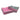 Two folded microfiber towels, one gray side and one pink side, on a white background