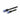 Two different length black brushes with blue bristles on a white background
