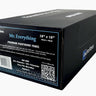 Black box packaging of blue Mr. Everything premium paintwork towel with product details on a white background