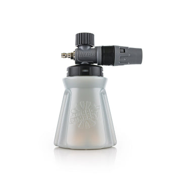 Grey color Foam cannon for car washing on a white background