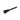long Black bristle brush on a white background