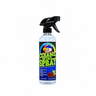 A 16oz white plastic bottle of Rebels of Shine Ceramic Detail Spray with a black cap and a colorful black label featuring green text and a hawk logo.