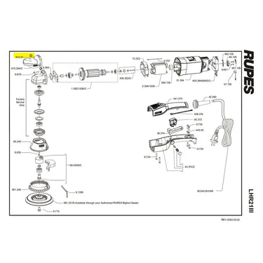 Rupes Bigfoot Front Cap Screw M8 X 15