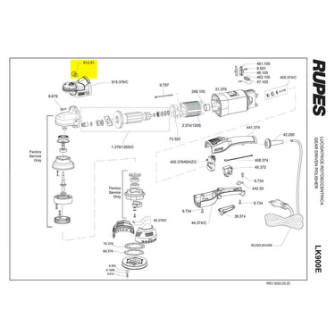 Rupes Bigfoot Front Cap Screw M8 X 15