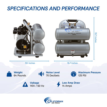 California Air Tools 4260AC Ultra Quiet Air Compressor 4.6 Gal